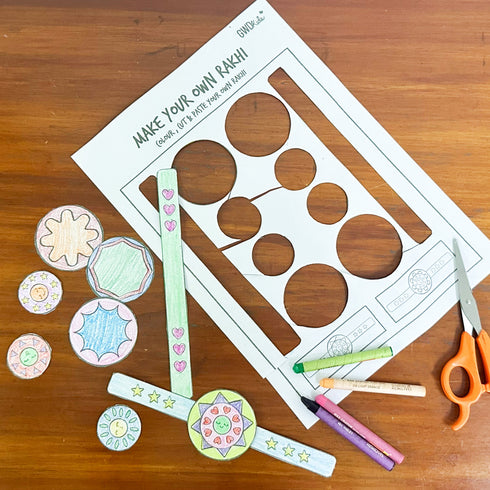 DIY Rakhi - Raksha Bandhan Activity Sheet
